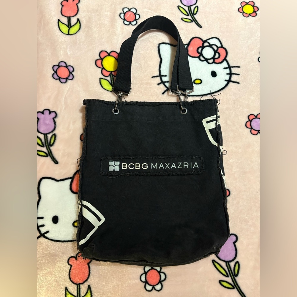 BCBG Y2K Vintage Elegant Black Tote